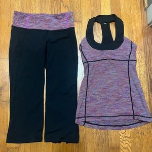 EUC Lululemon Bundle Tank and Crop Leggings